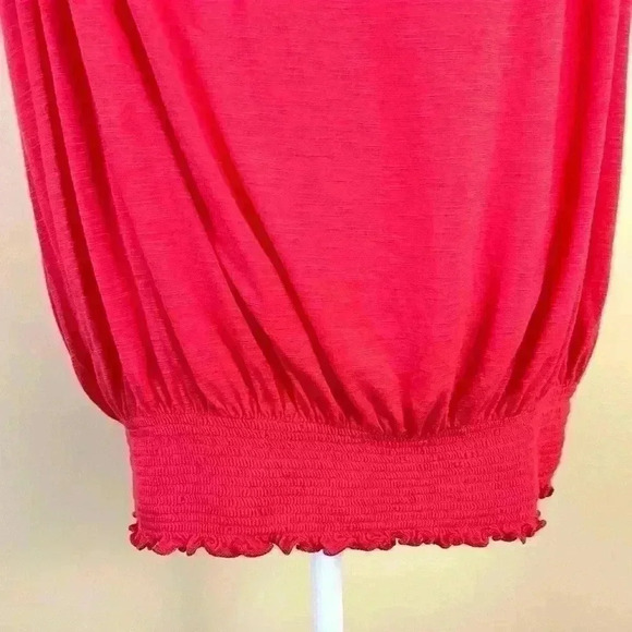 A.N.A. Coral Banded Bottom Braid Strap Scoop Neck Short Sleeve Rayon Top Size 1X - Picture 4 of 14